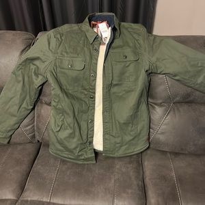 Jach’s New York- Army Green Sherpa Lined Twill Jacket